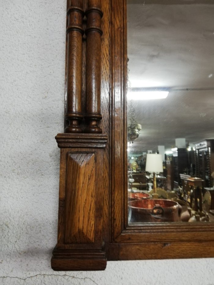 espejo,madera,roble,antiguo,macizo,colgar,columnas,hogar,decoracion.-antiguedadesymueblesasenjocalderon.
